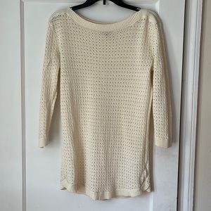 3/4 sleeve, ivory sweater
